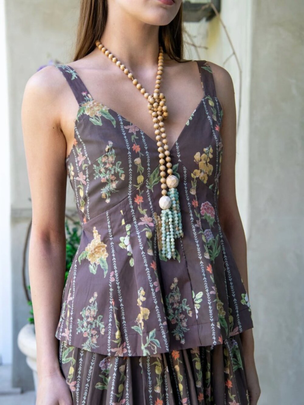 Benaar Francesca Floral Print Tailored Tank Top Size Small NWT
